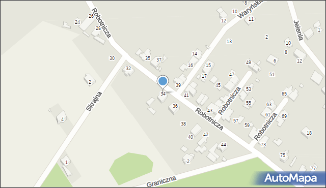 Ozimek, Robotnicza, 34, mapa Ozimek