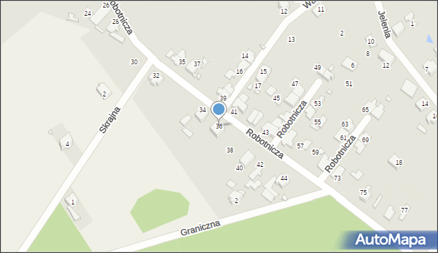 Ozimek, Robotnicza, 36, mapa Ozimek