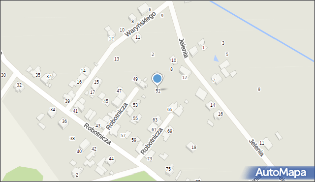 Ozimek, Robotnicza, 51, mapa Ozimek