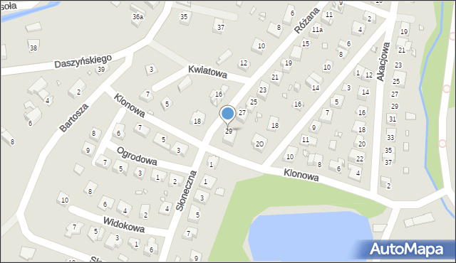 Paczków, Różana, 29, mapa Paczków