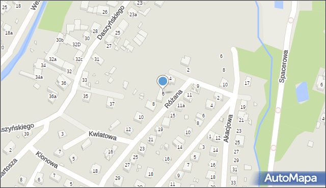 Paczków, Różana, 6, mapa Paczków