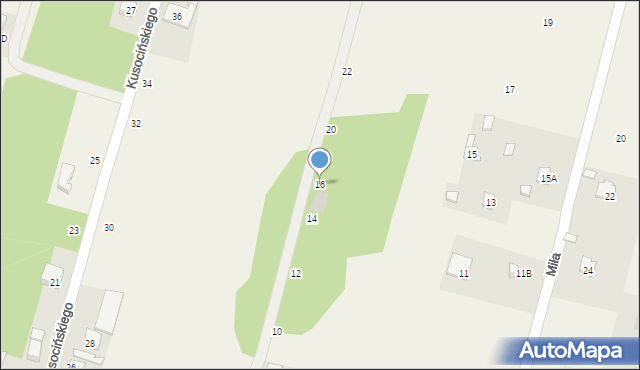 Palmiry, Różana, 16, mapa Palmiry