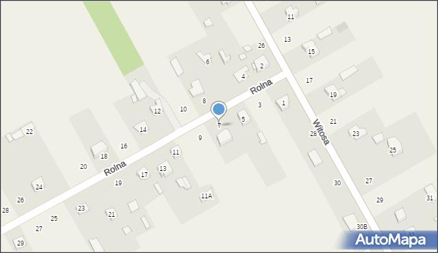 Parczew, Rolna, 7, mapa Parczew