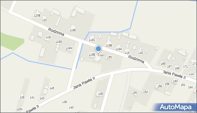 Parznice, Rodzinna, 1, mapa Parznice