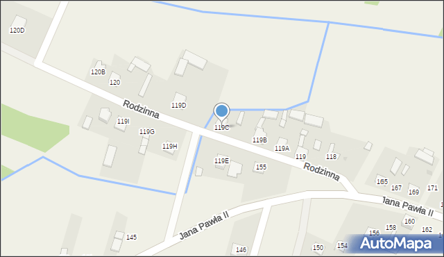 Parznice, Rodzinna, 10, mapa Parznice