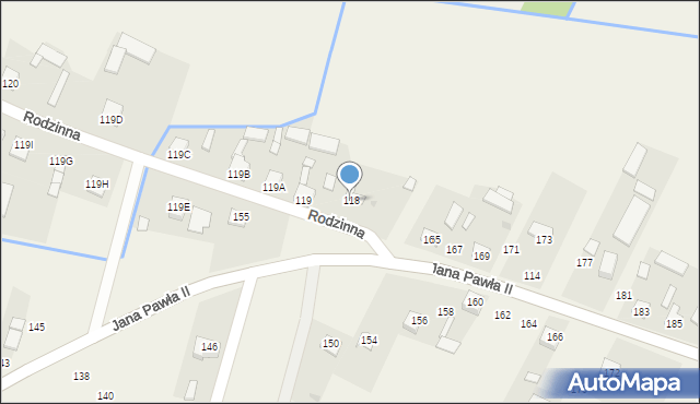 Parznice, Rodzinna, 2, mapa Parznice