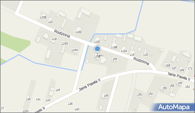 Parznice, Rodzinna, 3, mapa Parznice