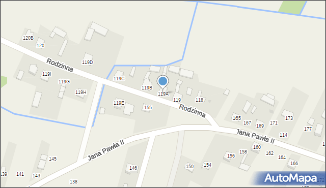 Parznice, Rodzinna, 6, mapa Parznice