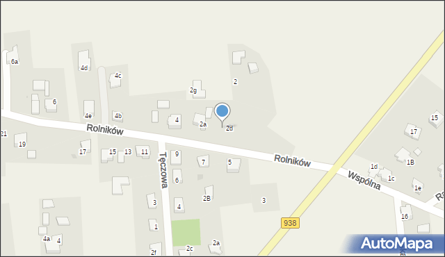 Pawłowice, Rolników, 2e, mapa Pawłowice