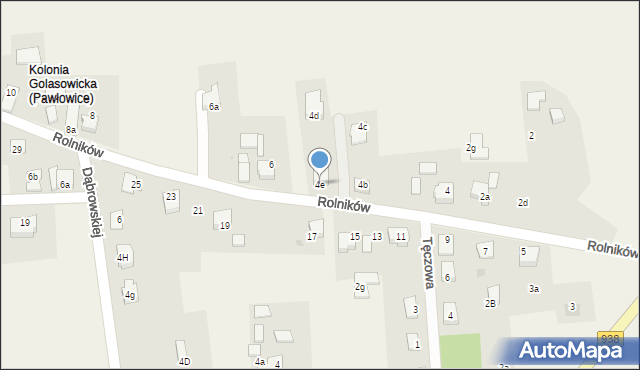 Pawłowice, Rolników, 4e, mapa Pawłowice