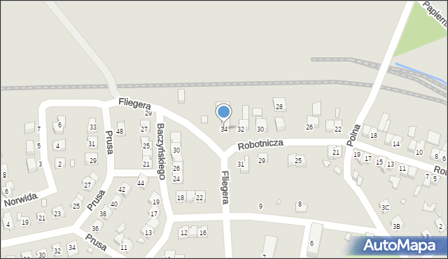 Piechowice, Robotnicza, 34, mapa Piechowice