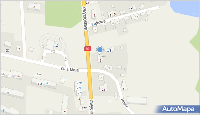 Piecki, Rolna, 1/2, mapa Piecki