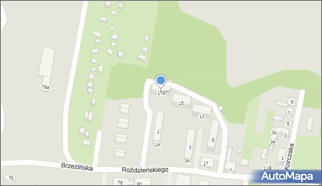 Piekary Śląskie, Roździeńskiego Walentego, 17A, mapa Piekary Śląskie