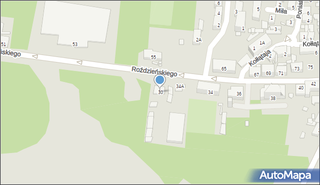 Piekary Śląskie, Roździeńskiego Walentego, 30, mapa Piekary Śląskie