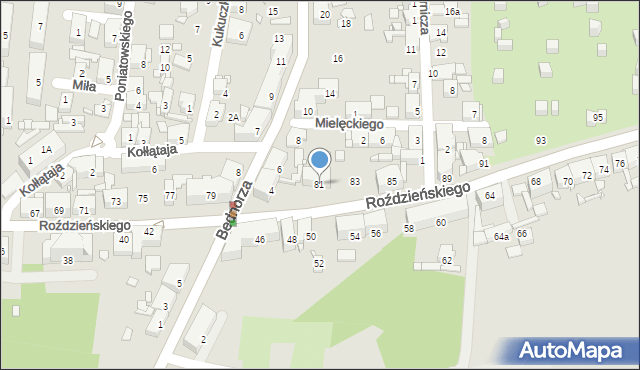 Piekary Śląskie, Roździeńskiego Walentego, 81, mapa Piekary Śląskie