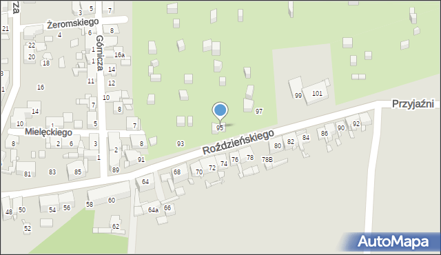 Piekary Śląskie, Roździeńskiego Walentego, 95, mapa Piekary Śląskie