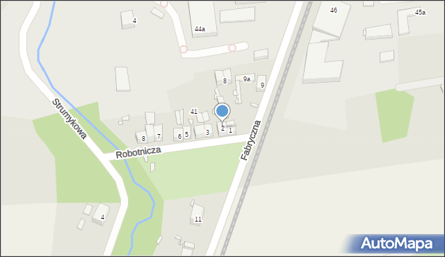 Pieńsk, Robotnicza, 2, mapa Pieńsk