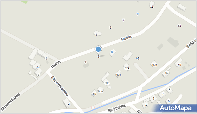 Pieszyce, Rolna, 6, mapa Pieszyce