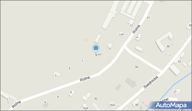 Pieszyce, Rolna, 9, mapa Pieszyce