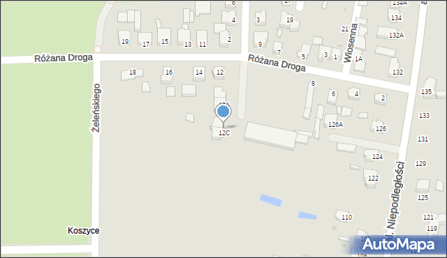 Piła, Różana Droga, 12D, mapa Piły