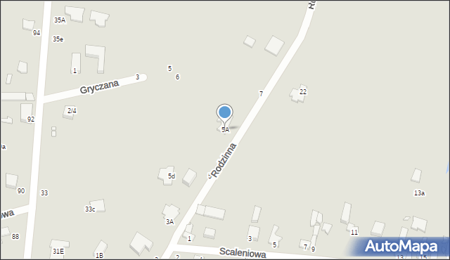 Piotrków Trybunalski, Rodzinna, 5A, mapa Piotrków Trybunalski