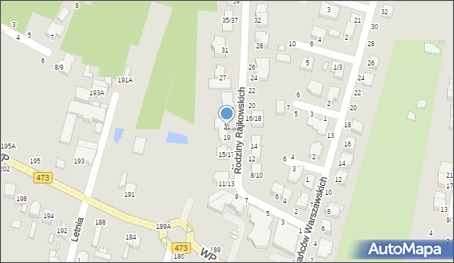 Piotrków Trybunalski, Rodziny Rajkowskich, 21/19, mapa Piotrków Trybunalski