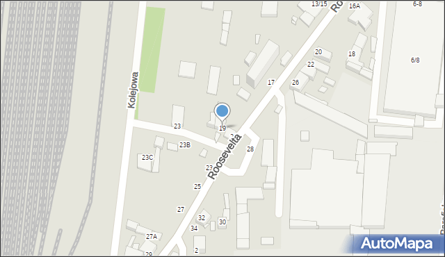 Piotrków Trybunalski, Roosevelta Franklina Delano, 19, mapa Piotrków Trybunalski