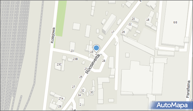 Piotrków Trybunalski, Roosevelta Franklina Delano, 21, mapa Piotrków Trybunalski