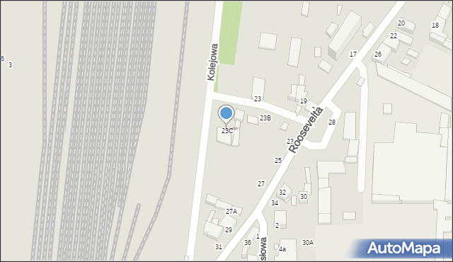 Piotrków Trybunalski, Roosevelta Franklina Delano, 23C, mapa Piotrków Trybunalski