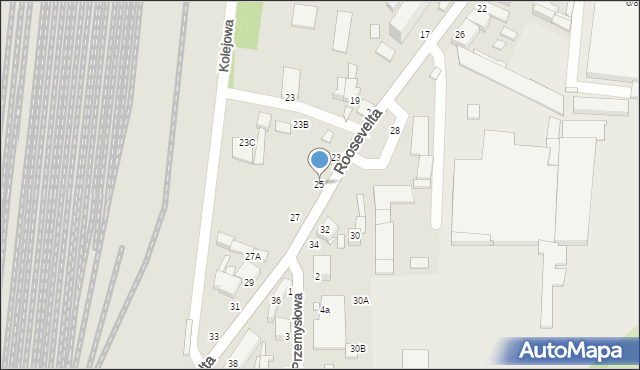 Piotrków Trybunalski, Roosevelta Franklina Delano, 25, mapa Piotrków Trybunalski