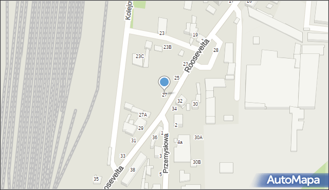 Piotrków Trybunalski, Roosevelta Franklina Delano, 27, mapa Piotrków Trybunalski