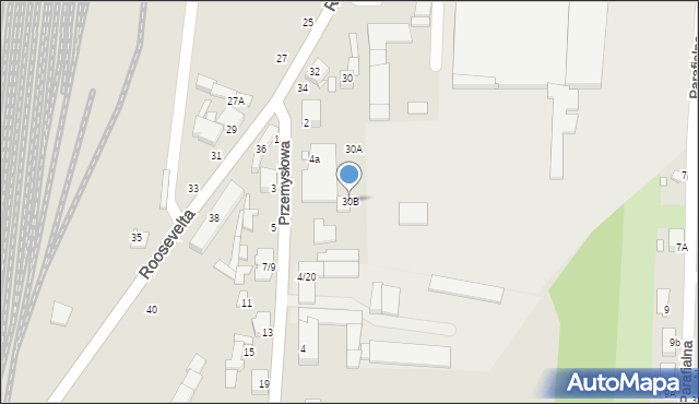 Piotrków Trybunalski, Roosevelta Franklina Delano, 30B, mapa Piotrków Trybunalski