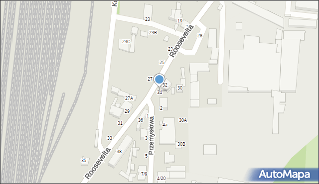 Piotrków Trybunalski, Roosevelta Franklina Delano, 34, mapa Piotrków Trybunalski