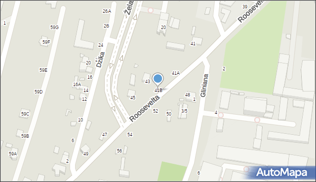 Piotrków Trybunalski, Roosevelta Franklina Delano, 41B, mapa Piotrków Trybunalski