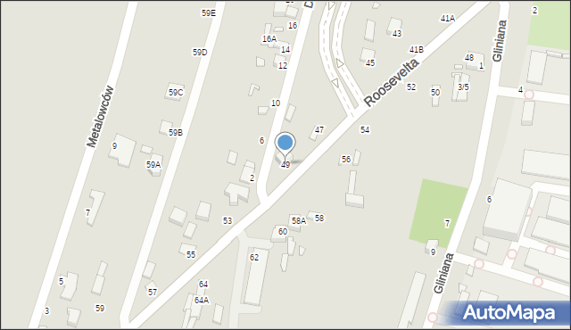 Piotrków Trybunalski, Roosevelta Franklina Delano, 49, mapa Piotrków Trybunalski