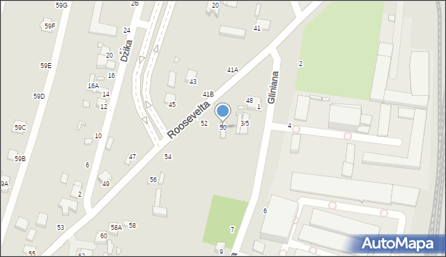 Piotrków Trybunalski, Roosevelta Franklina Delano, 50, mapa Piotrków Trybunalski