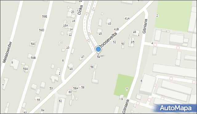 Piotrków Trybunalski, Roosevelta Franklina Delano, 54, mapa Piotrków Trybunalski