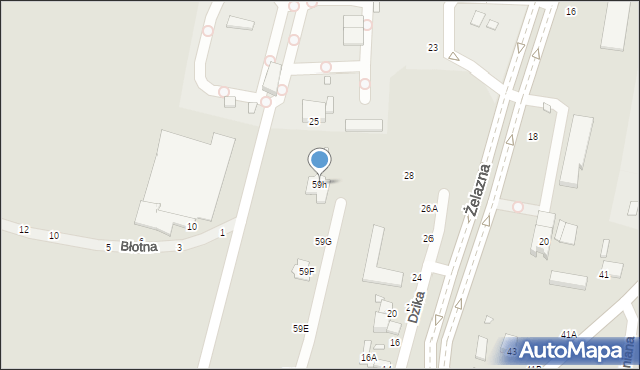 Piotrków Trybunalski, Roosevelta Franklina Delano, 59h, mapa Piotrków Trybunalski