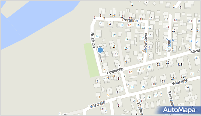 Piotrków Trybunalski, Roślinna, 8, mapa Piotrków Trybunalski