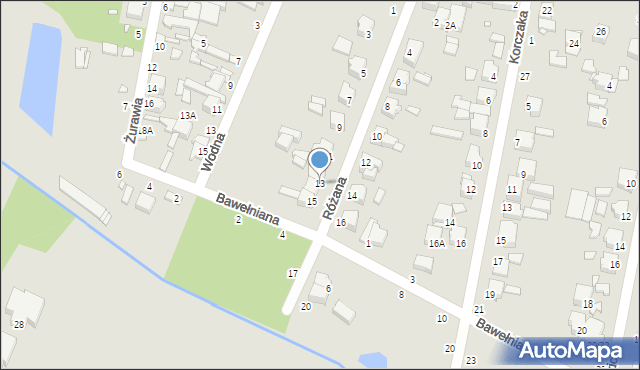 Piotrków Trybunalski, Różana, 13, mapa Piotrków Trybunalski