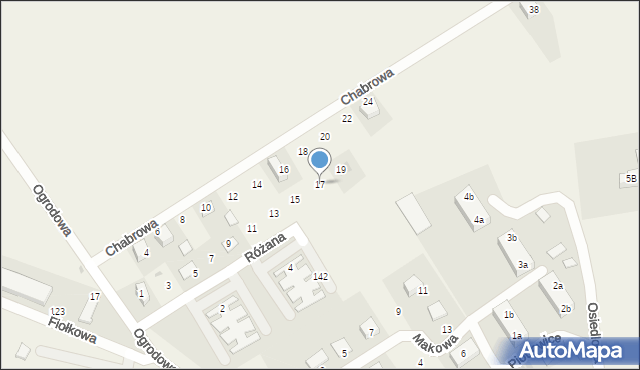 Piotrowice, Różana, 17, mapa Piotrowice