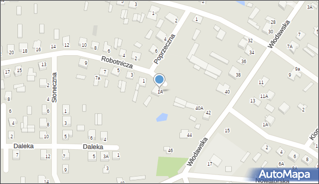 Piszczac, Robotnicza, 1A, mapa Piszczac