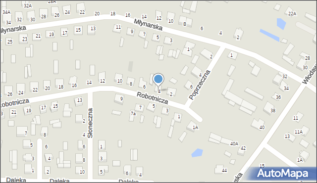 Piszczac, Robotnicza, 4, mapa Piszczac