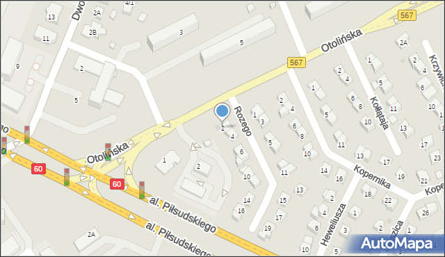 Płock, Rozego Fryderyka, 2, mapa Płock