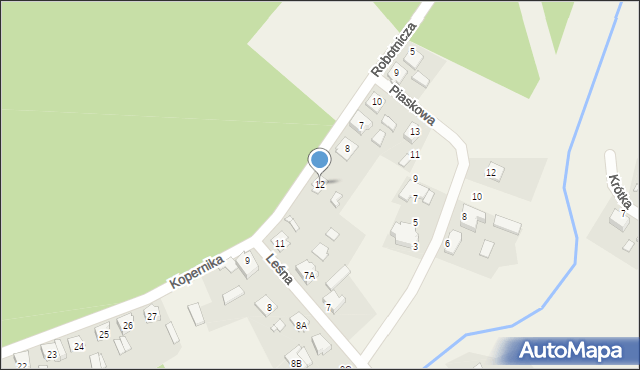 Pludry, Robotnicza, 12, mapa Pludry