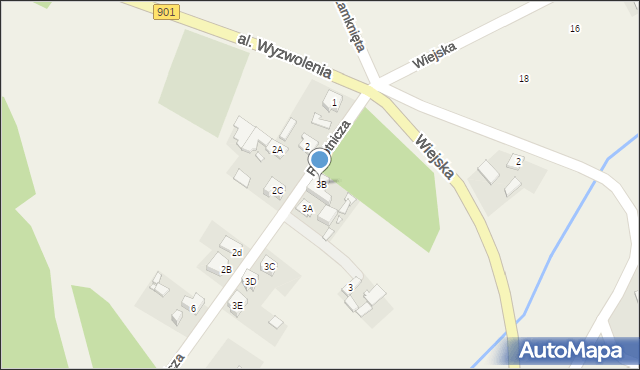 Pludry, Robotnicza, 3B, mapa Pludry
