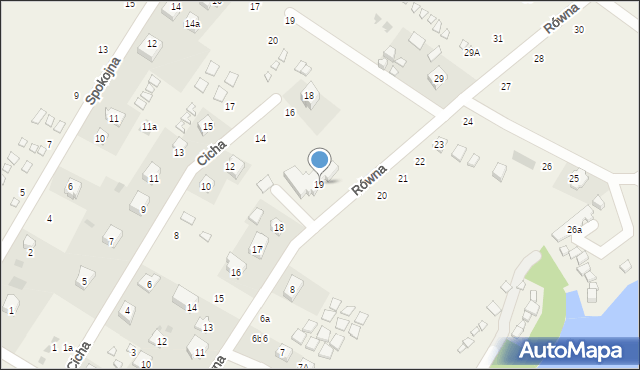 Polańczyk, Równa, 19, mapa Polańczyk