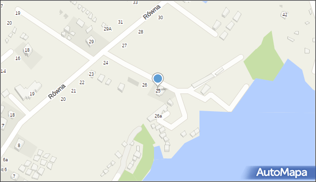 Polańczyk, Równa, 25, mapa Polańczyk