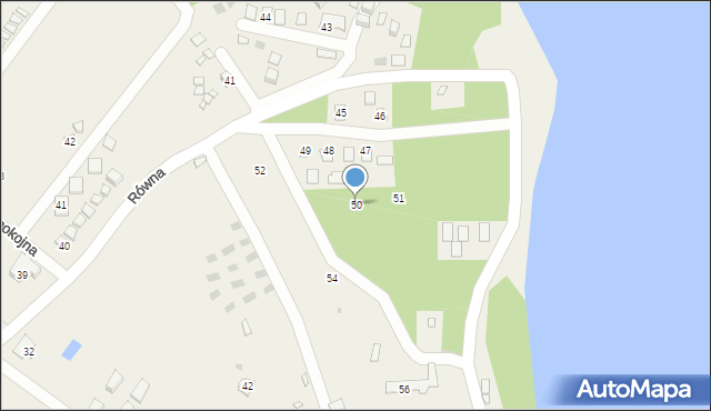 Polańczyk, Równa, 50, mapa Polańczyk