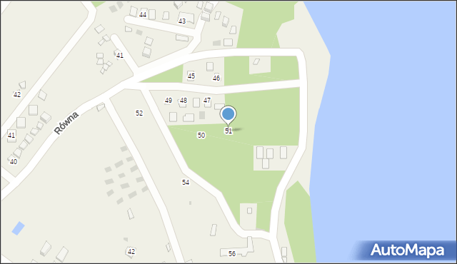 Polańczyk, Równa, 51, mapa Polańczyk